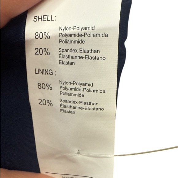 NWT Cupshe Ola de Verano Banded Mid-Rise  Navy and Light Blue Bikini Set - Picture 5 of 8